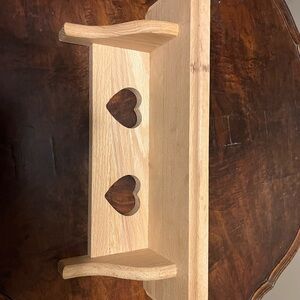 Wooden Heart Wall Shelf